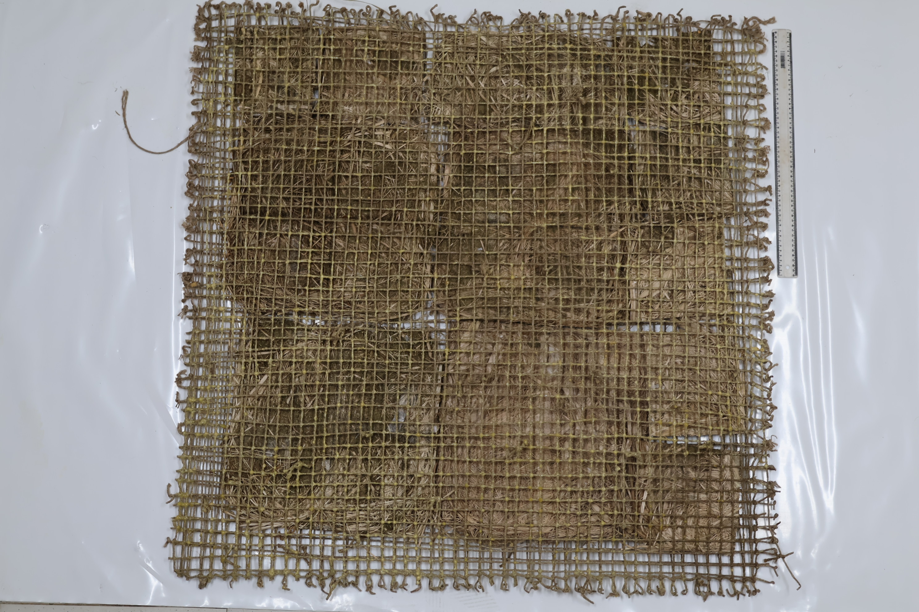 Geocomposto instalado sobre talude reperfilado